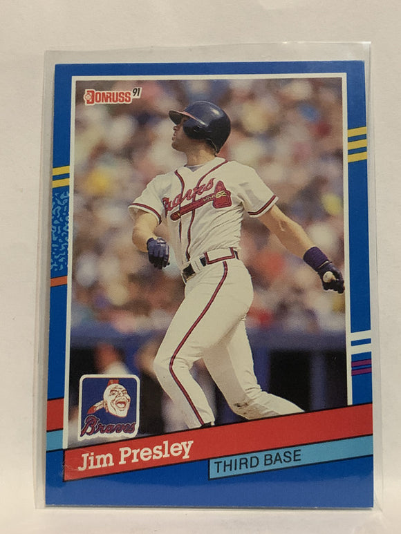 #173 Jim Presley Atlanta Braves 1991 Donruss Baseball Card