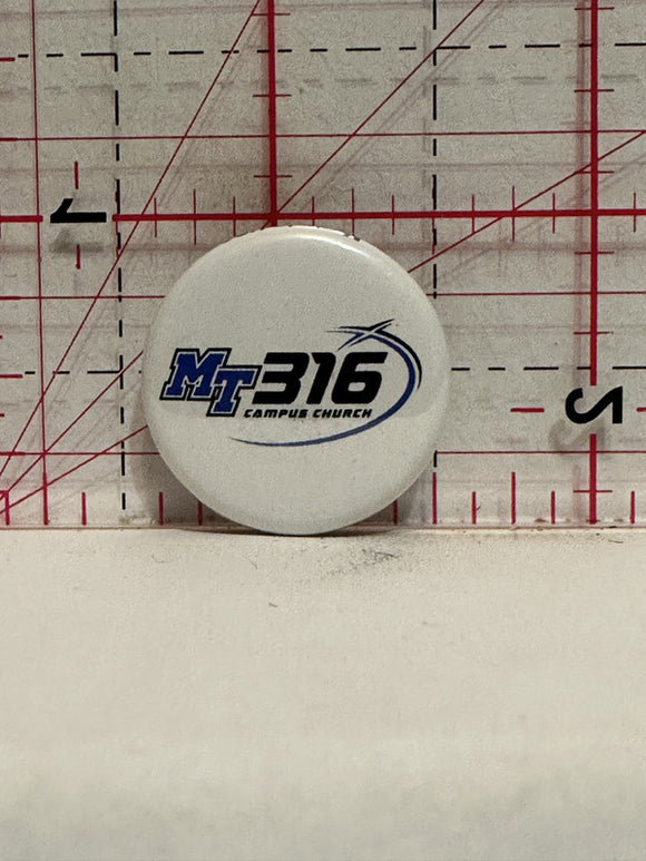 MT 316 Campus Church Button Pinback