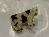 Black & White Dairy Cow Holstein Lapel Hat Pin