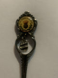 Frae Bonnie Scotland Thistle Flower Ship Boat Souvenir Spoon