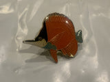 Red Tropical Fish Lapel Hat Pin