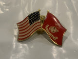 USA United States Marine Corps Friendship Flags Lapel Hat Pin