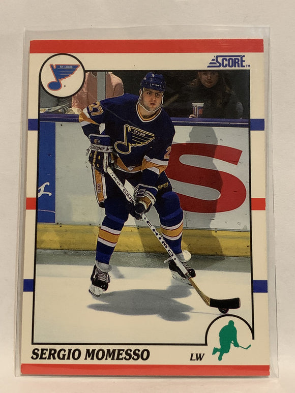 #224 Sergio Momesso St Louis Blues 1990-91 Score Hockey Card
