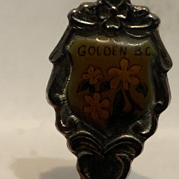 Golden BC Dogwood Flower Collectable Souvenir Spoon BX