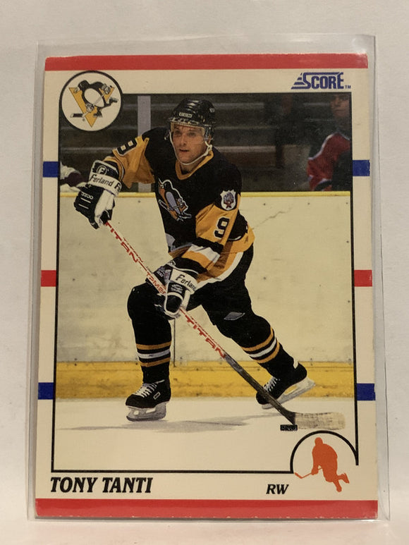 #137 Tony Tanti Pittsburgh Pengiuns 1990-91 Score Hockey Card