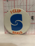I Clip Seals Button Pinback