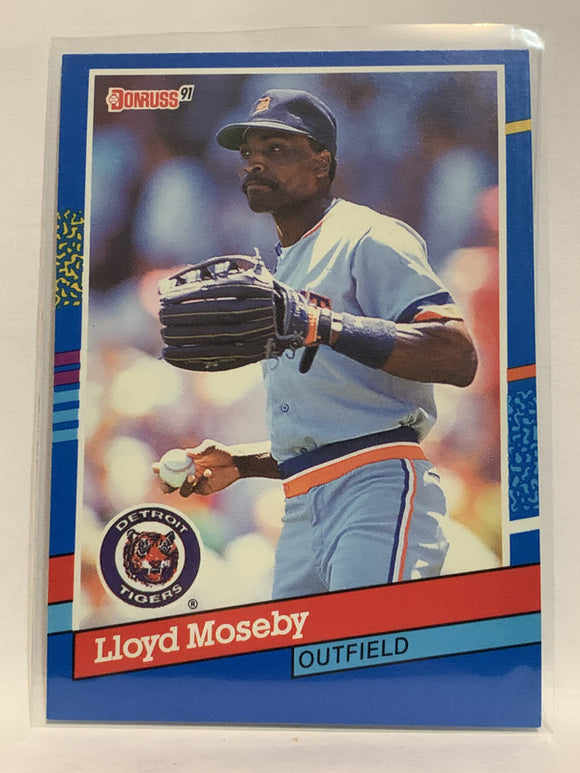 #188 Lloyd Moseby Detroit Tigers 1991 Donruss Baseball Card
