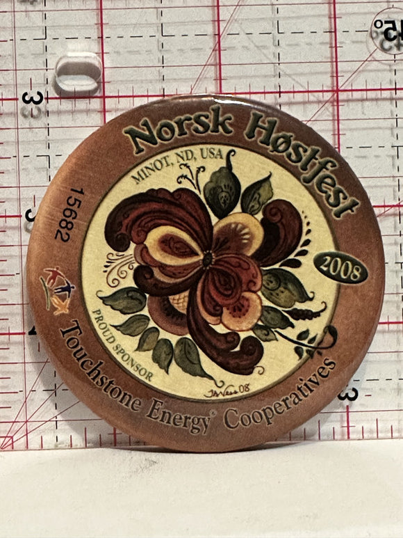 Norsk Hostfest 2008 Touchstone Energy Cooperative Button Pinback