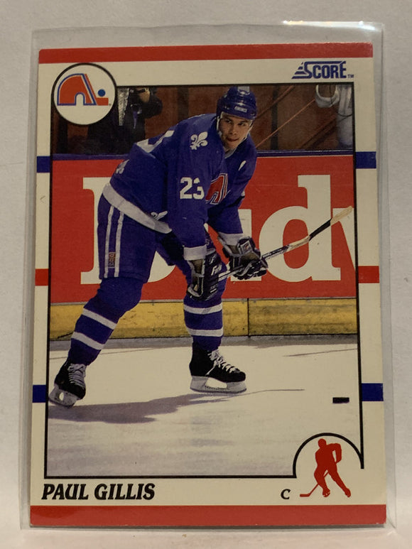 #141 Paul Gillis Quebec Nordiques 1990-91 Score Hockey Card
