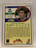 #141 Paul Gillis Quebec Nordiques 1990-91 Score Hockey Card