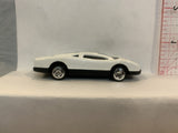 White GTB Sports Racer Unbranded Loose Diecast Car 1/64 ID