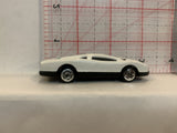 White GTB Sports Racer Unbranded Loose Diecast Car 1/64 ID