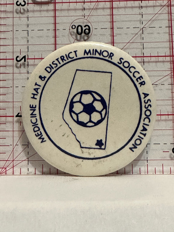 Medicine Hat & District Minor Soccer Association Button Pinback