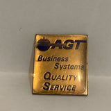 AGT Business Systems Quality Service Lapel Hat Pin