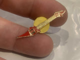 Red Guitar  Lapel Hat Pin
