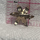 Metal Flower Blossom  Lapel Pin