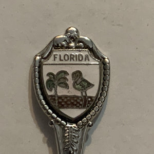 Florida Palm Tree Flamingo Collectable Souvenir Spoon BY