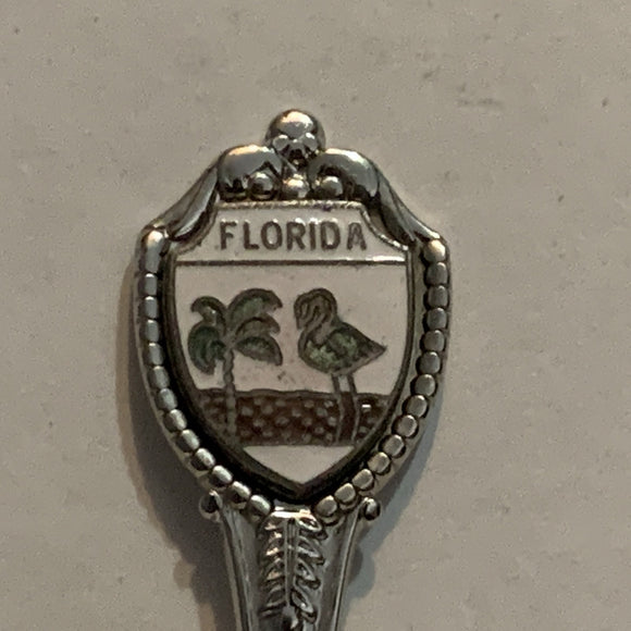 Florida Palm Tree Flamingo Collectable Souvenir Spoon BY