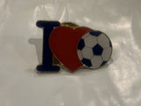 I Love Soccer Lapel Hat Pin