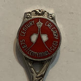 Century Calgary Centennial 1875 1975 Tower Alberta Canada Collectable Souvenir Spoon BY