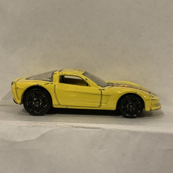 Yellow C6 Corvette ©2003 Hot Wheels Diecast Car BB