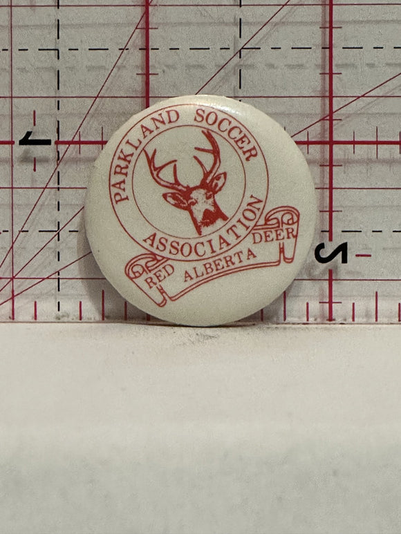 Parkland Soccer Association Red Deer Alberta Button Pinback