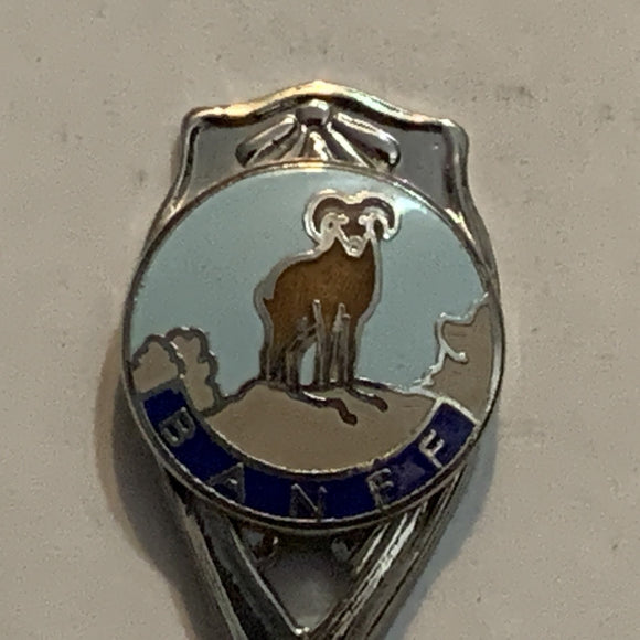 Banff Bighorn Sheep Alberta Collectable Souvenir Spoon BZ