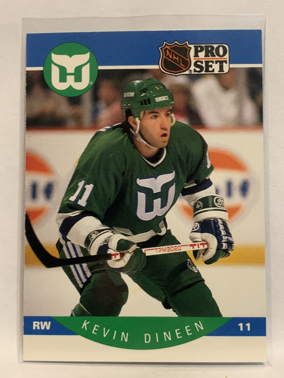 #102 Kevin Dineen Hartford Whalers 1990-91 Pro Set Hockey Card