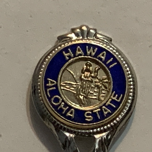 Hawaii Aloha State Crest Collectable Souvenir Spoon BZ