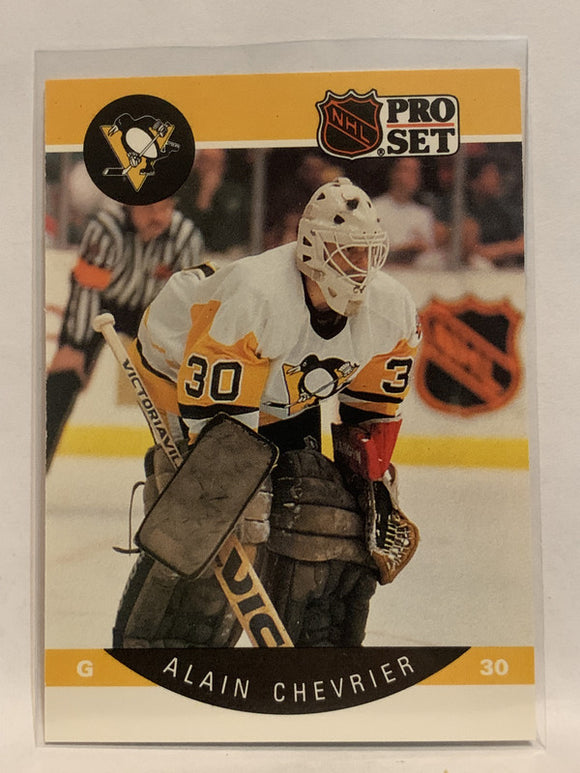 #230 Alain Cherier Pittsburgh Pengiuns 1990-91 Pro Set Hockey Card