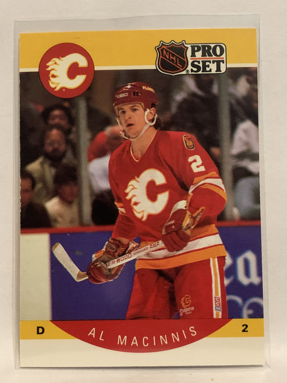 #35 Allan Macinnis Calgary Flames 1990-91 Pro Set Hockey Card