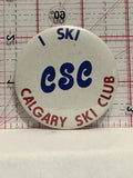 I Ski CSC Calgary Ski Club Button Pinback