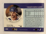 #280 Lou Franceschetti Toronto Maple Leafs 1990-91 Pro Set Hockey Card