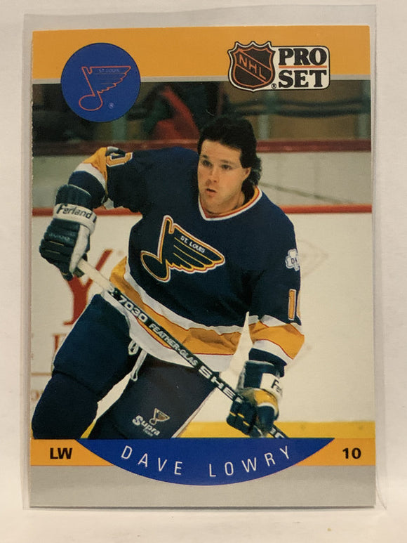 #265 Dave Lowry St Louis Blues 1990-91 Pro Set Hockey Card