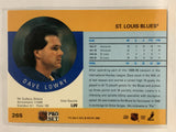 #265 Dave Lowry St Louis Blues 1990-91 Pro Set Hockey Card