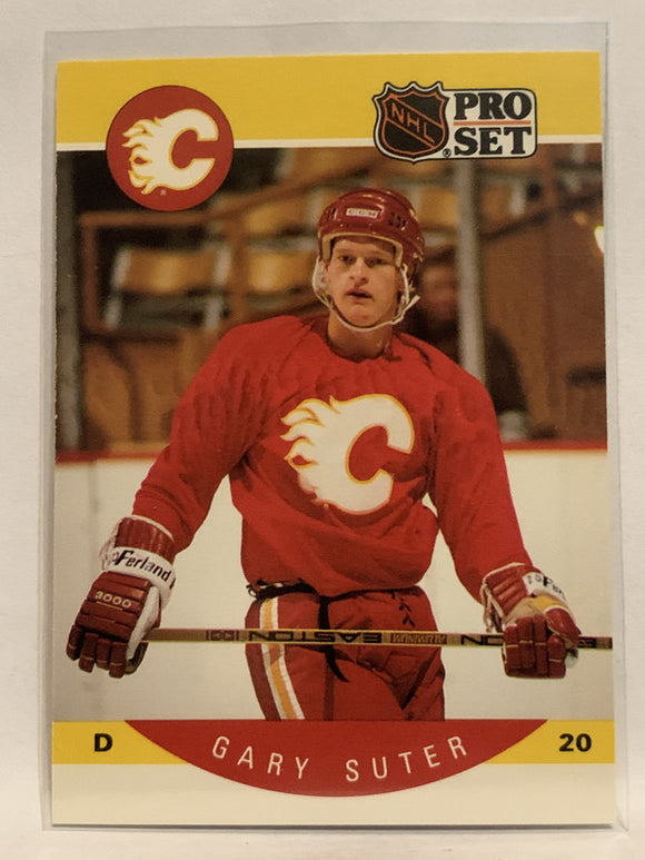 #46 Gary Suter Calgary Flames 1990-91 Pro Set Hockey Card