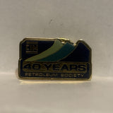 CIM 40 Years Petroleum Society Lapel Hat Pin