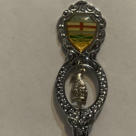 Nakoda Lodge Eagle Alberta Crest Collectable Souvenir Spoon EH