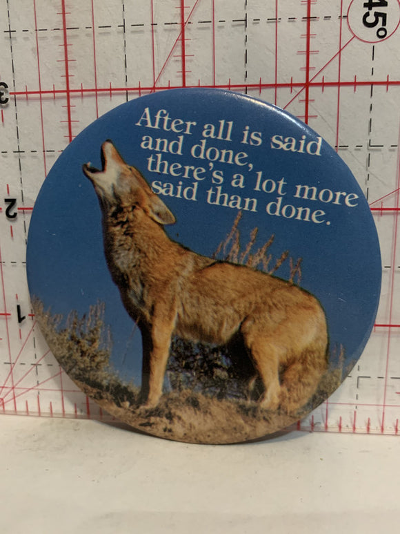 After all is said and done there's a lot more said than done Button Pinback