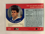#634 Scott Gordon Rookie Quebec Nordiques 1990-91 Pro Set Hockey Card