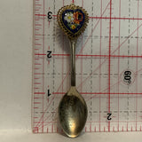 Drumheller Alberta Painted Flowers Collectable Souvenir Spoon BZ