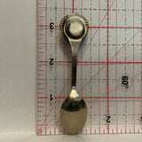 Drumheller Alberta Painted Flowers Collectable Souvenir Spoon BZ