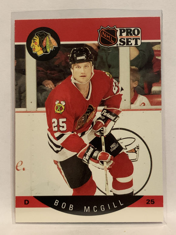#55 Bob Mcgill Chicago Blackhawks 1990-91 Pro Set Hockey Card