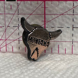Montana Cattle Skull  Lapel Pin