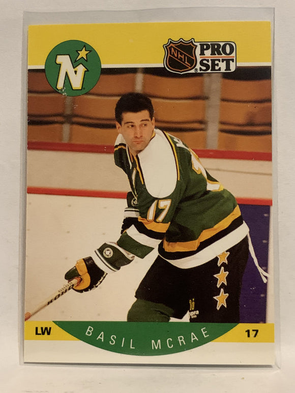 #141 Basil Mcrae  Minnesota North Stars 1990-91 Pro Set Hockey Card