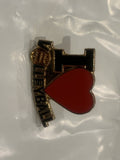 I Love Volleyball Lapel Hat Pin