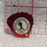 Minor Baseball Association Red Deer Glove  Lapel Pin