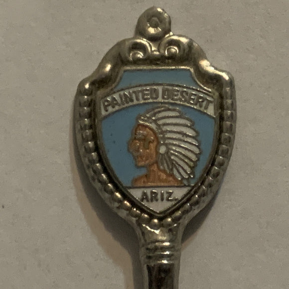 Painted Desert Arizona Native Warrior Collectable Souvenir Spoon EI