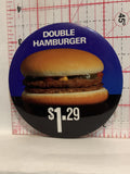 Double Hamburger Mcdonalds Button Pinback