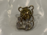 Teddy Bear Diamond Feet Lapel Hat Pin